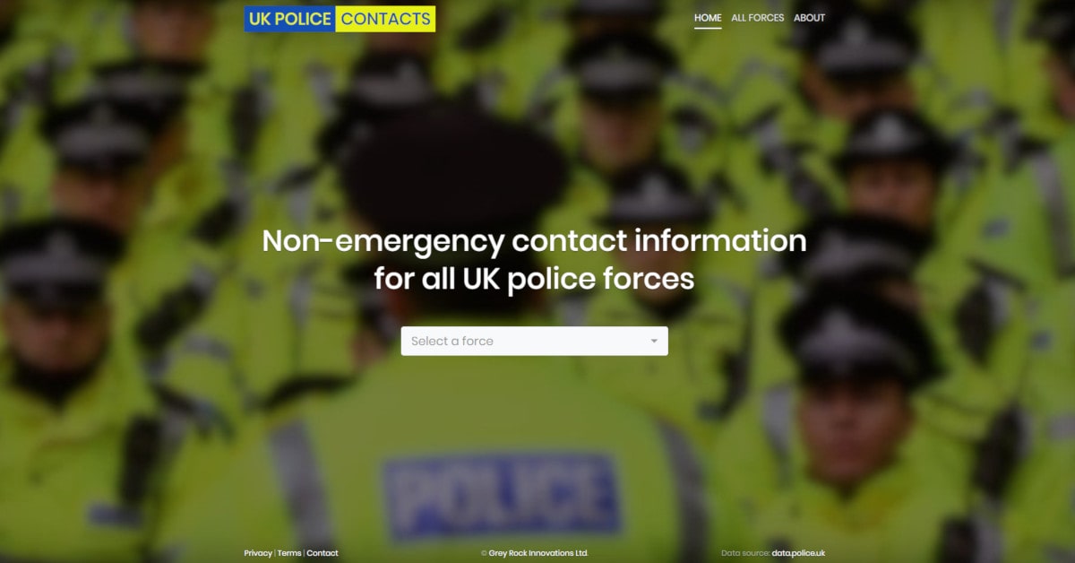 UK Police contact database